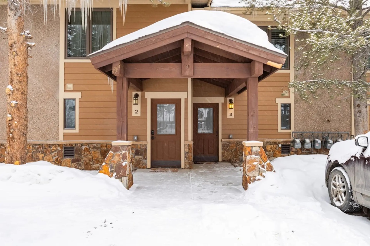 Snowy exterior entrance